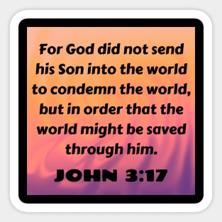 Bible Verse John 3:17 Sticker